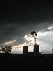 The horrible storms on December 29th, 2006 building over the ranch house…
