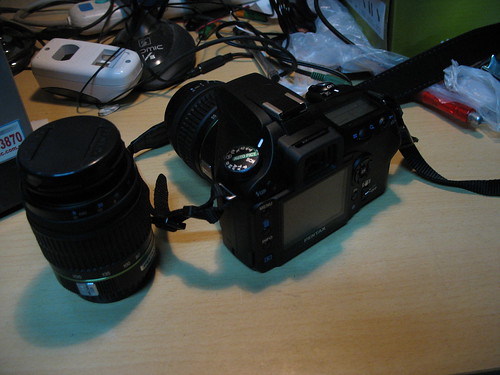 Pentax K100D with 18-55 and 50-200