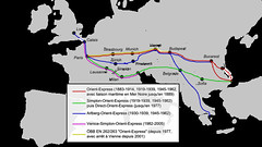 Peta Perjalanan Train Orient Express dari Paris ke Istanbul