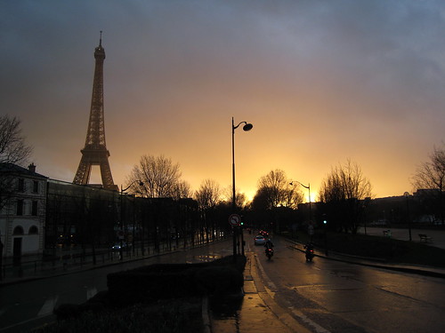 The Eiffel Tower just after a shower