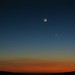 Earthlit Moon and Venus Just After Sunset