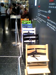 Stokke Tripp Trapp high chairs at MoMA's cafe