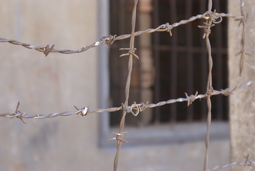 Barbed Wire in front of S-21 Jail Cell by alex.ch.