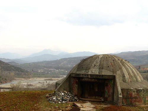 Evidence of conflict near Elbasan, Albania
