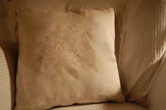 Rose pillow - backside