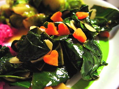 Collard Greens with Carrots and Almonds