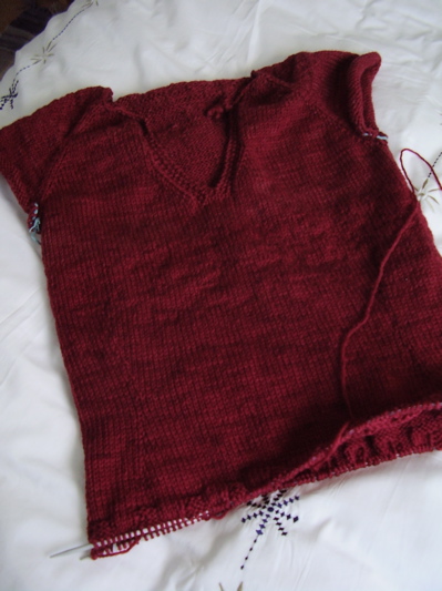 sweater in progress