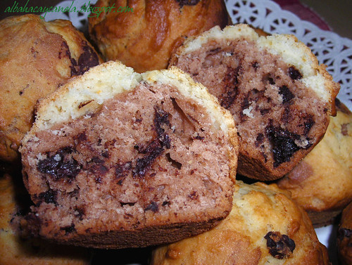 Inside Muffins two flavours