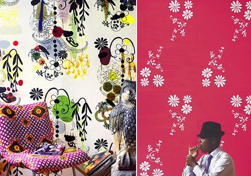  offers hand-printed wallpaper. Each sheet is acid-free and measures 25" 