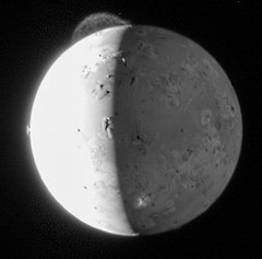 Image of Io taken by the Long Range Reconnaissance Imager (LORRI) on New Horizons