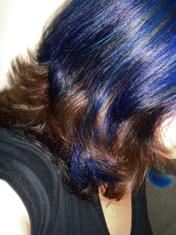 Hair With Blue Highlights. New Blue Hair (lue hair