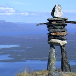 Cairn on Njuolja, Abisko, Swedish Lappland
