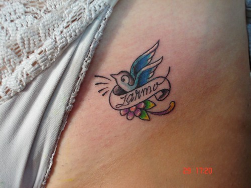 small bird tattoo (Dejavu Tattoo Studio Chiangmai Thailand)