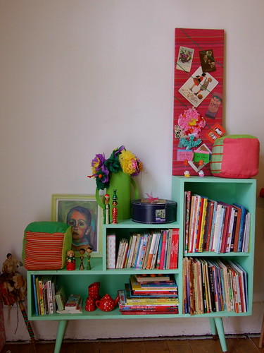 A's bookshelf