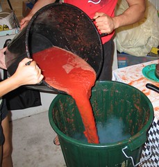 4. Put the Sauce in a Big Bucket