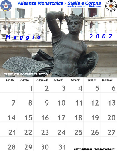 Calendario maggio  2007