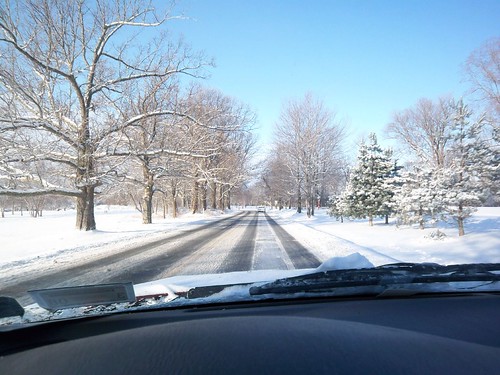 Winter's Drive: Passing by the Genesee Valley Golf Course