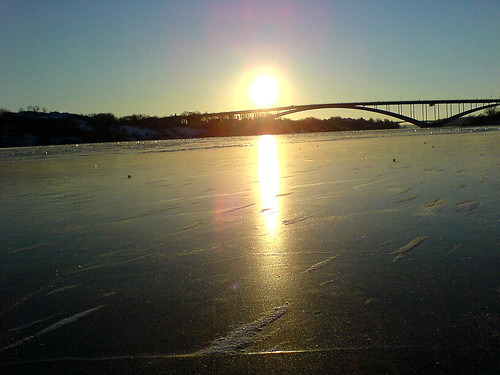Sunset on ice
