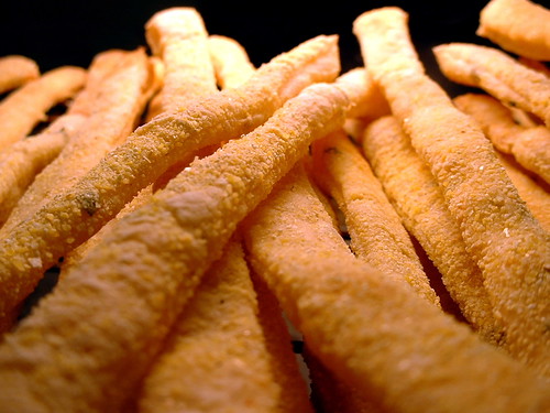 Homemade crunchy breadsticks