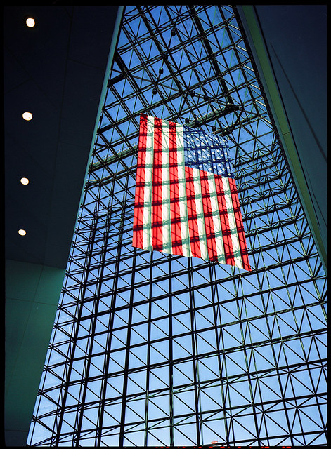 American Flag in the John F. Kennedy Library by grooveb