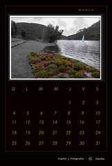 March Calendar Black