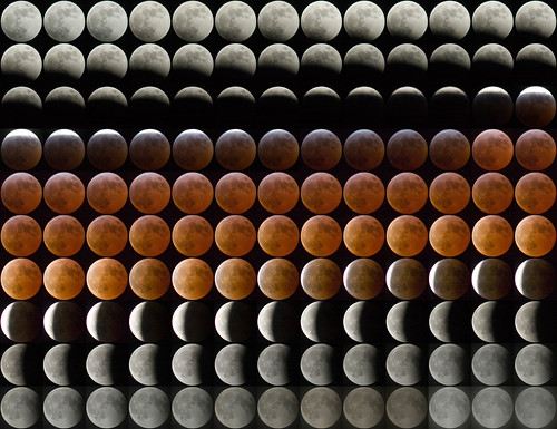 Composite of March 2007 Lunar Eclipse