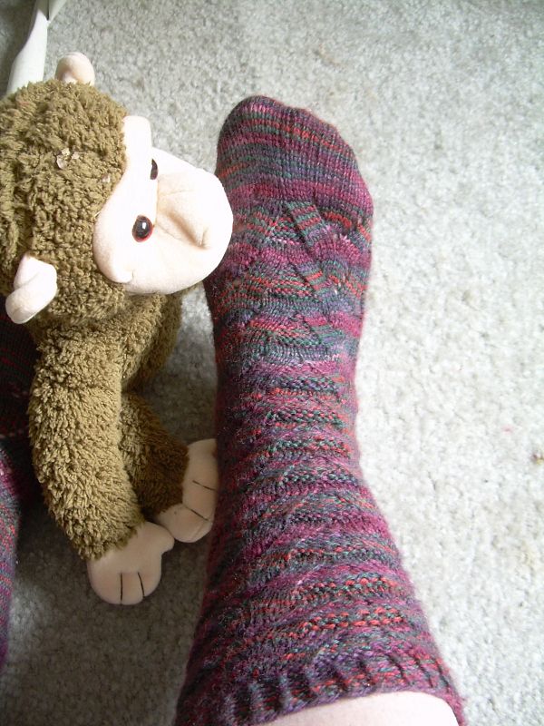 Monkey sock detail