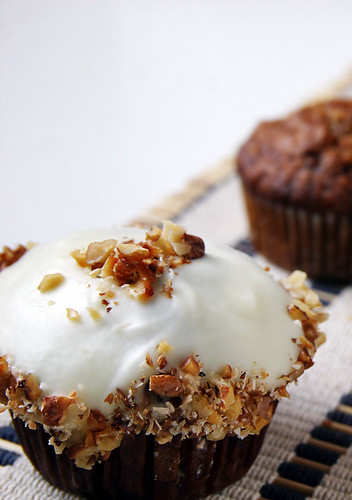 ginger-frosted carrot cupcake