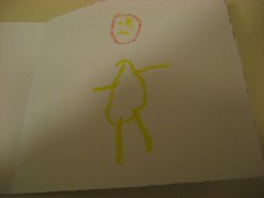 Emily's first stick figure