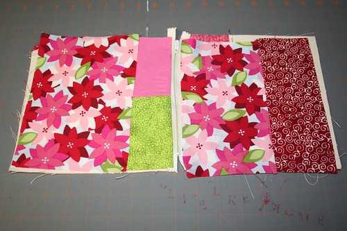 front side of wristlet after zipper is done