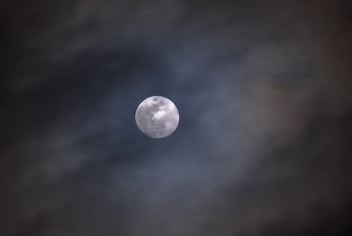 Moon through clouds
