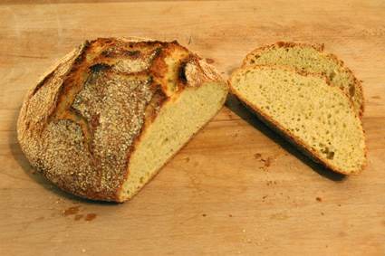 Corn bread - sliced