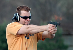 friend gun flash explore shooting neal ported glock firearm g23c compensated