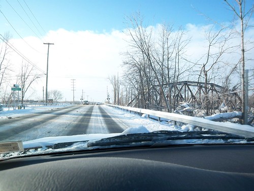 Winter's Drive: Aproaching the Railroad Crossing