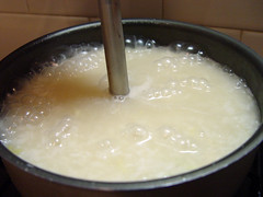Chinese Rice Porridge: Processing.