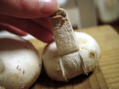 Peeling a Mushroom