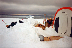 One of the working tents, after we cleared the snow