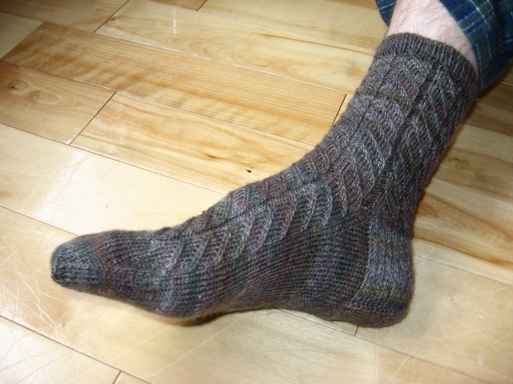 Diagonal Rib socks for Troy