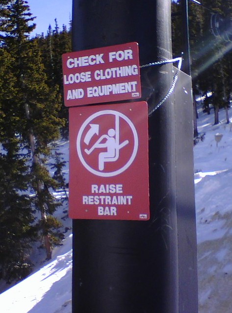 ... and hold that saxaphone correctly on the chairlift! - Evergreen, Colorado