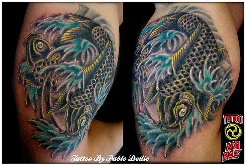 Tatuagem de Carpa Koi Tattoo by Pablo Dellic