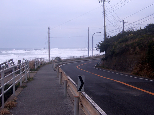 road by coast