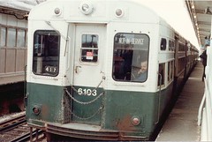 CTA 6000 series car on the Snowflake Special fantrip. March 17th 1985.