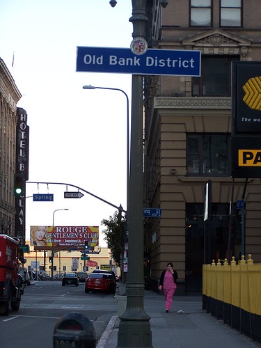 Old Bank District neighborhood sign