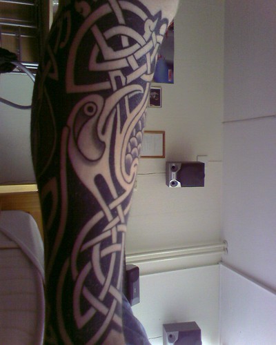 Celtic tattoo left lower leg Part 4