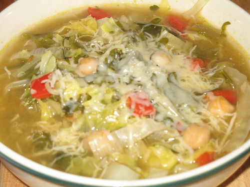 Russian Kale, Fennel, and Garbanzo Soup