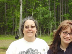Chimp Haven's assistant director, Elysse Orchard and Katee Fontane