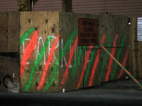 Construction Fence on Berry