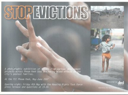 STOP EVICTIONS photo exhibition friday 4 May