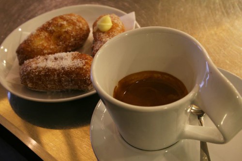 Breakfast in Viareggio - Caffe Doppio and Fritelle di Riso
