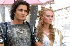 ORLANDO BLOOM as Paris and DIANE KRUGER as Helen in Warner Bros Pictures epic action adventure also starring Brad Pitt and Eric Bana